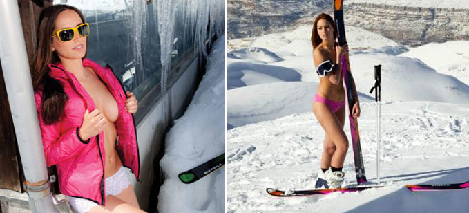 La vidéo du shooting photo sexy et dénudé de la skieuse libanaise Jackie Ch...